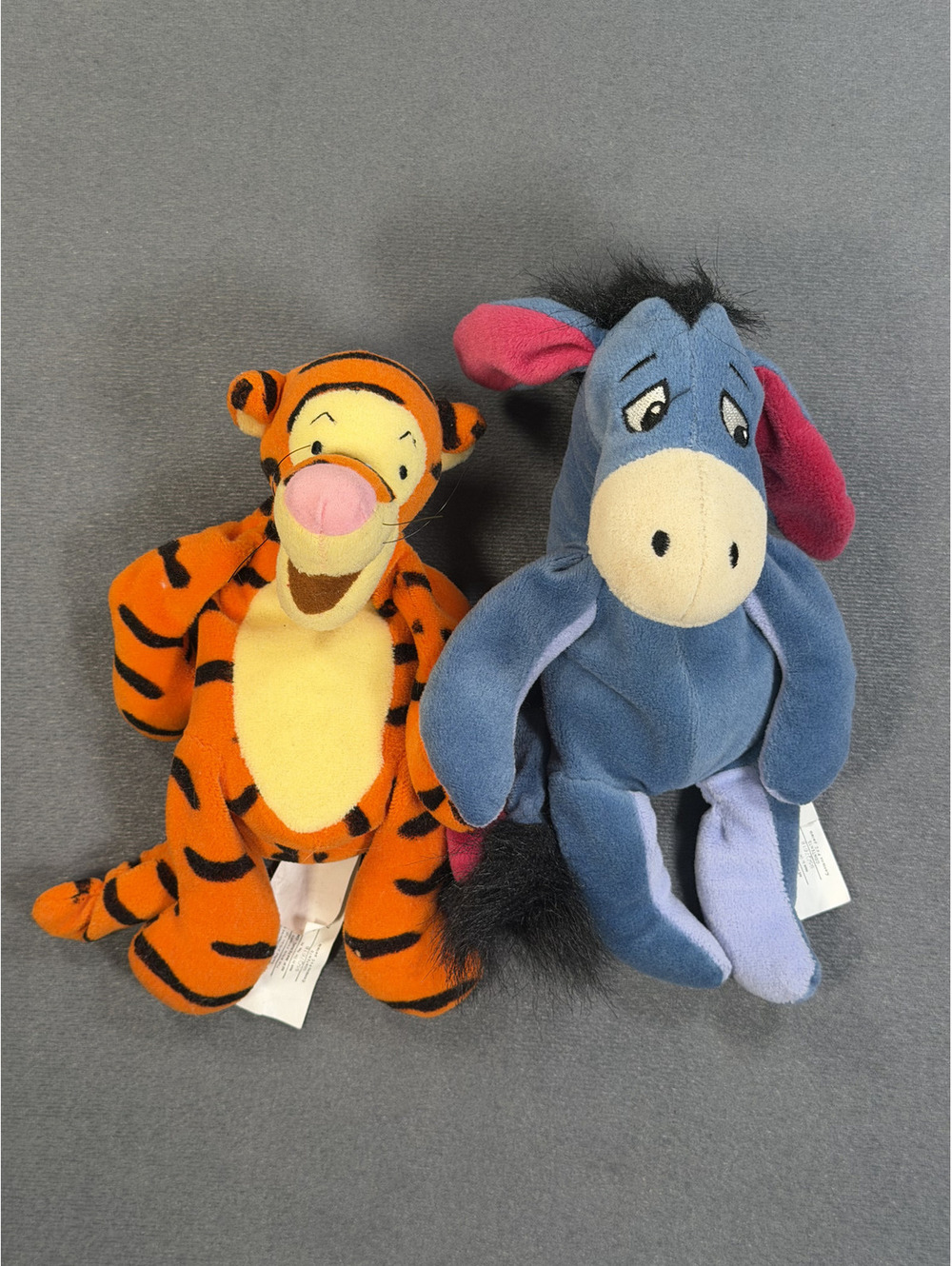 Disney Store Tigger Eeyore Bean Bag Plush Lot Winnie the Pooh Vintage Beanie